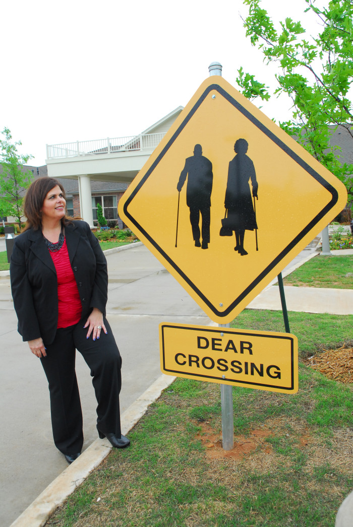 Joyce Clark and Dear Crossing sign 327mh