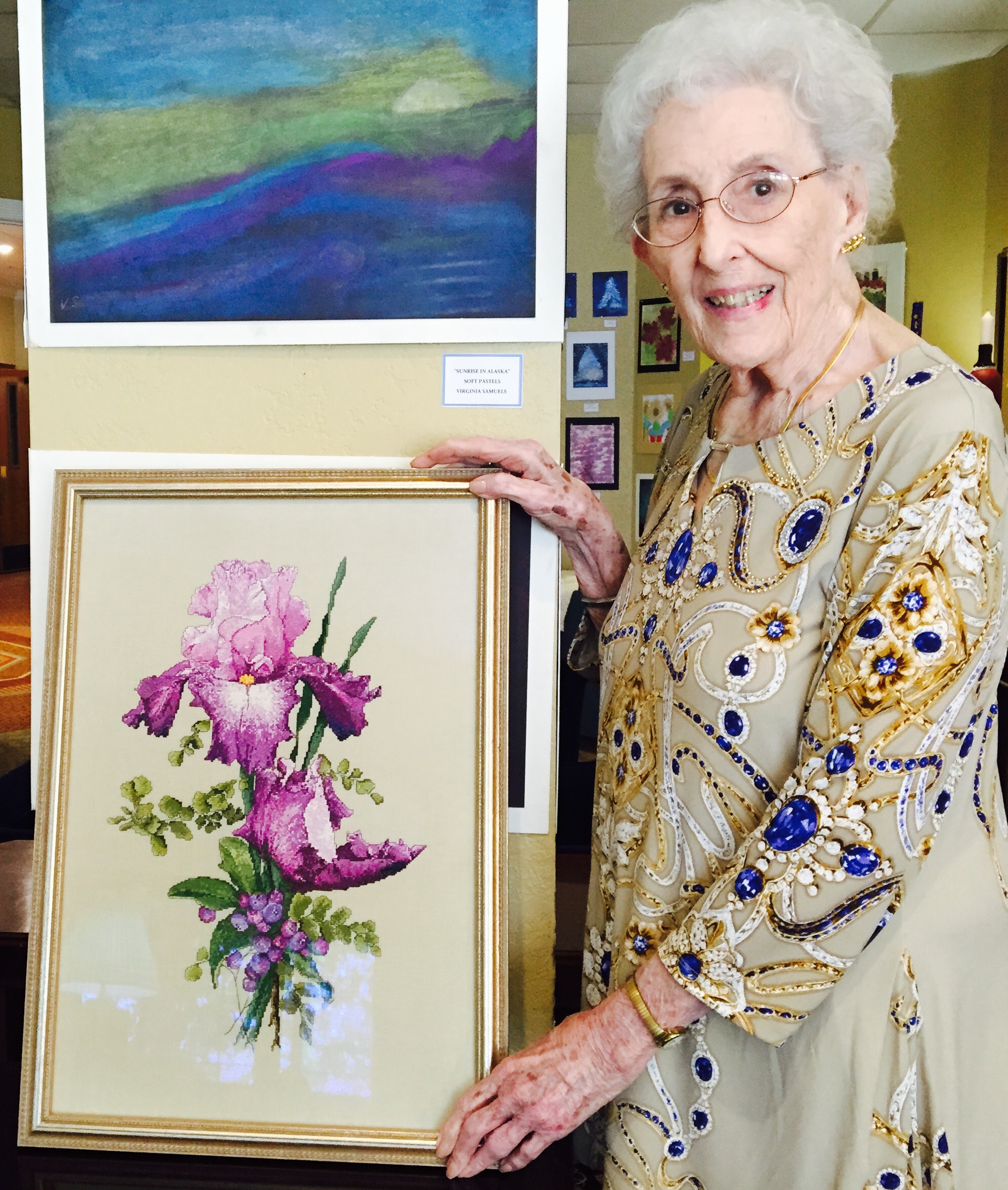 art-show-with-betty-hatcher-and-her-purple-iris